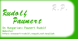 rudolf paunert business card